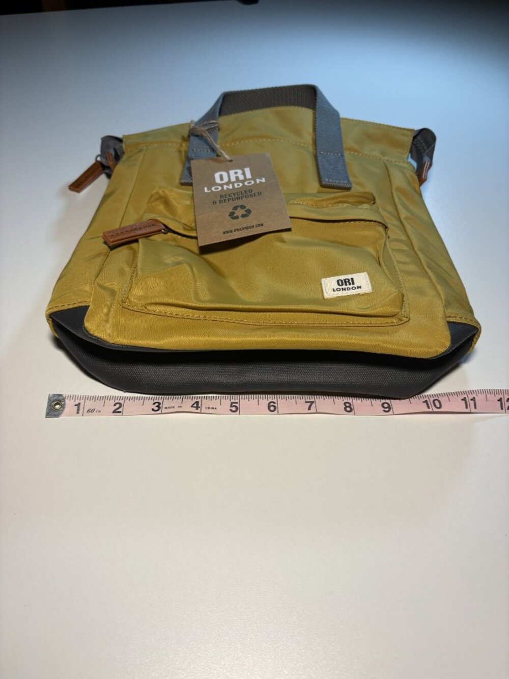 NWT ORI London Bantry B Recycled Nylon Backpack Corn Yellow Small Travel Bag - Picture 13 of 13